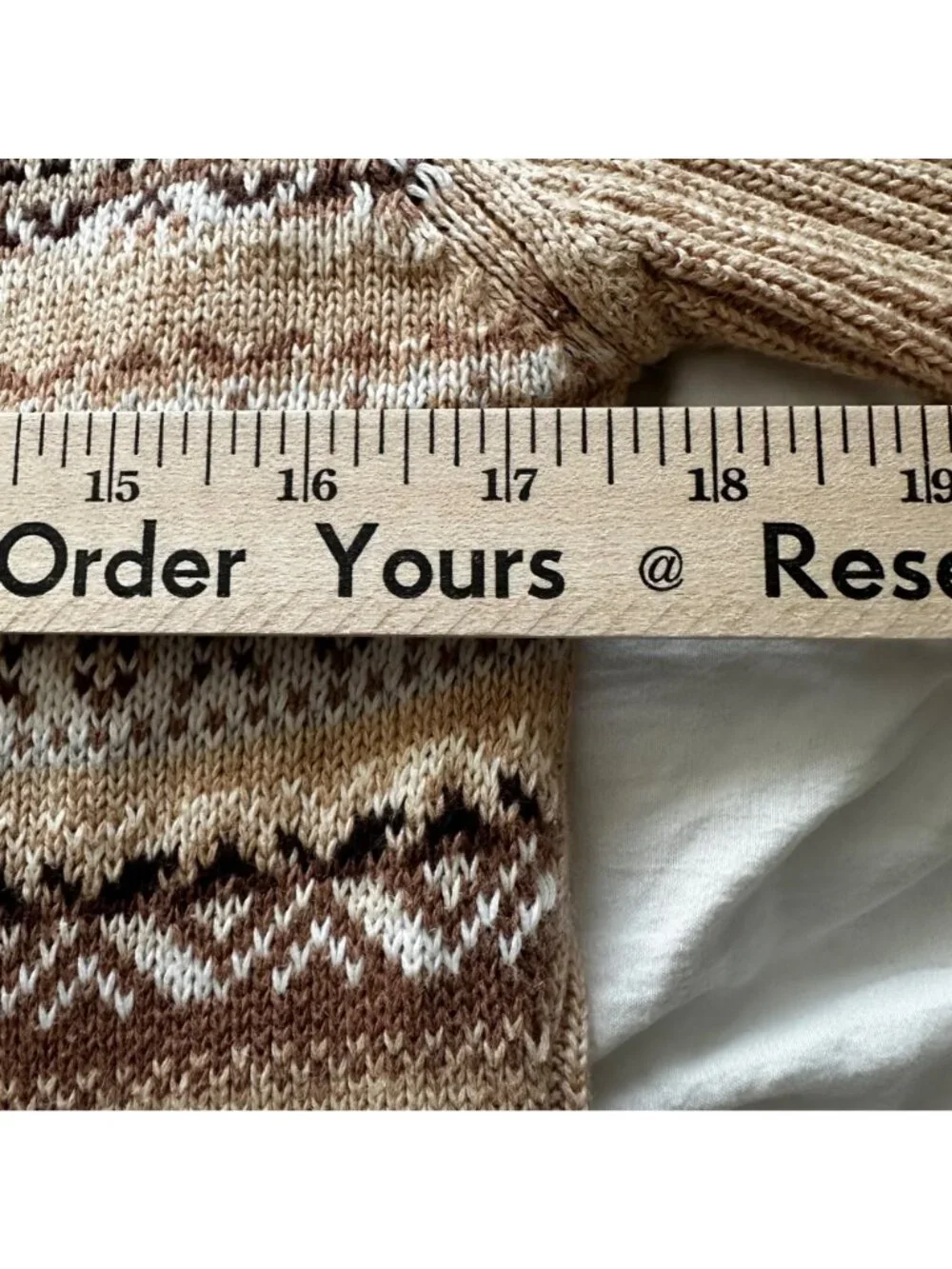 Tiara Intl Vintage SZ M Fair Isle Sweater Jacket Cotton Blend Cozy Hygge - Picture 5 of 9